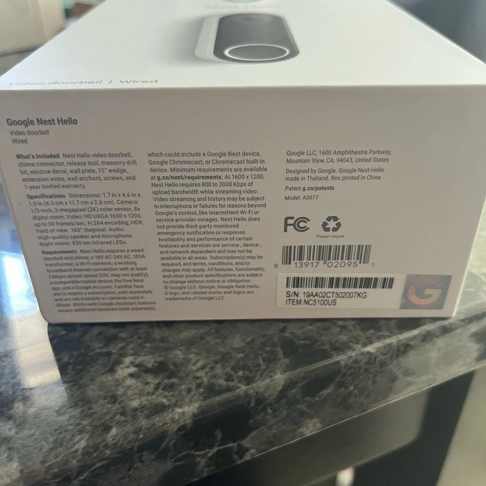 google smart home doorbell